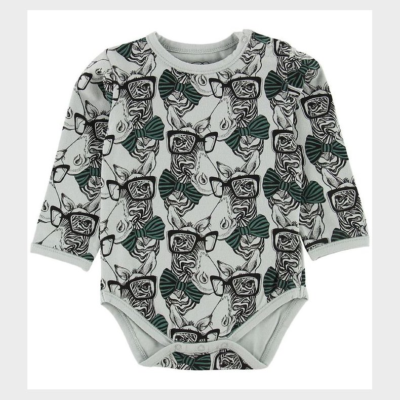 Petit by Sofie Schnoor Body l/ - Stvet Grn m. Zebraer