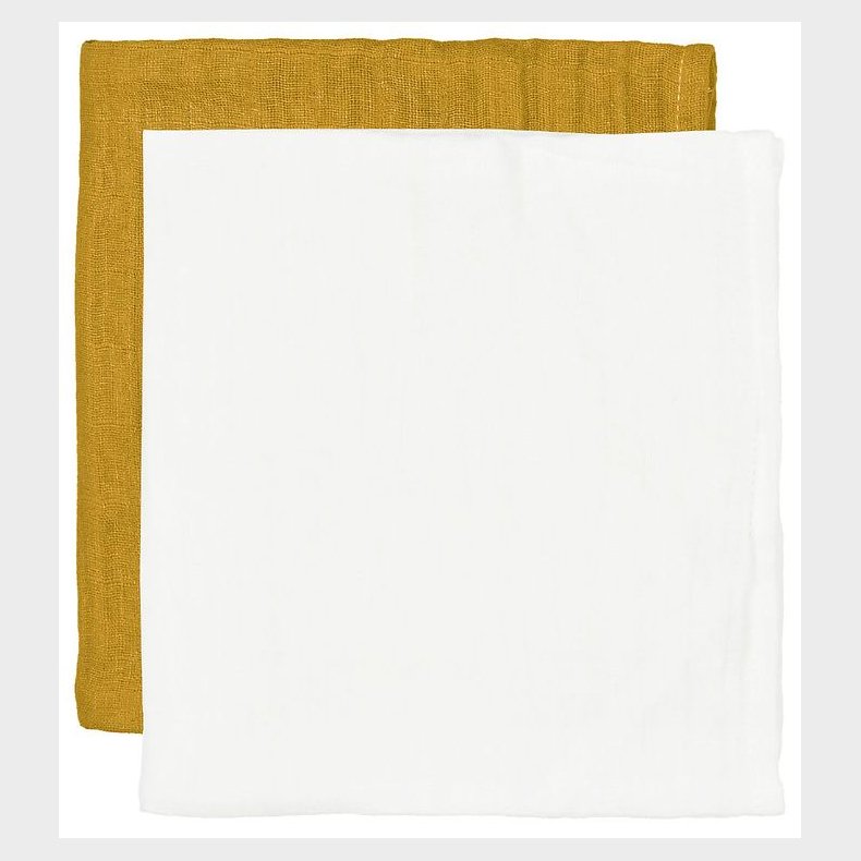 CAMA Copenhagen Stofbleer - 2-pak - 65x40 - Hvid/Karry