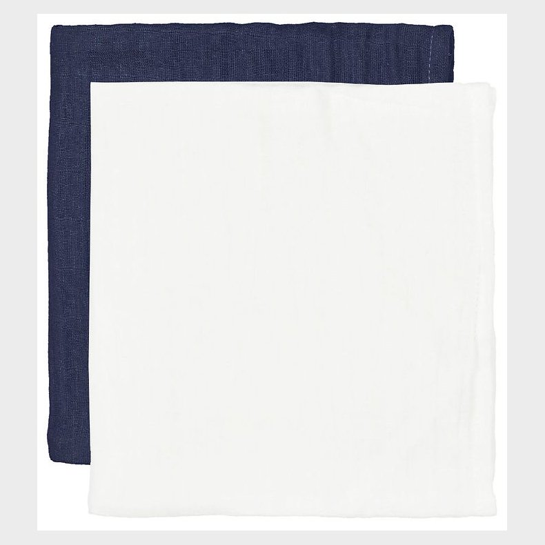 CAMA Copenhagen Stofbleer - 2-pak - 65x40 - Hvid/Navy