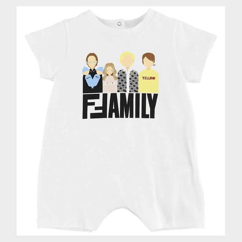 Fendi Kids Sommerdragt - Hvid m. Fendi Family