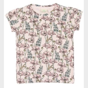 En Fant T-shirt - Lyserd m. Blomster