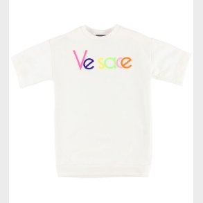 Young Versace Kjole - Sweat - Hvid m. Multifarvet Logo