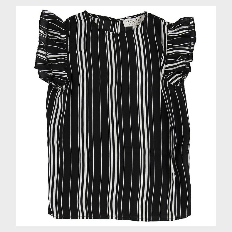Hound T-shirt - Sort/Hvidstribet