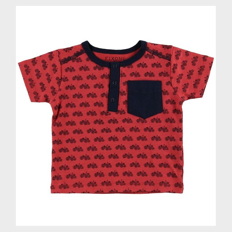 Fixoni T-shirt - Cardinal m. Traktorer