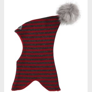 Racing Kids Elefanthue - 2-lags - Rd/Grstribet m. Kvast