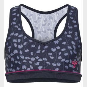 Hummel Bikini top - HMLCatalina - UV50+ - Navy m. Blomster
