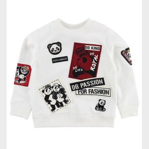 Dolce & Gabbana Sweatshirt - Hvid m. Patches