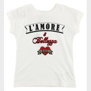 Dolce & Gabbana T-shirt - Hvid m. Tekst