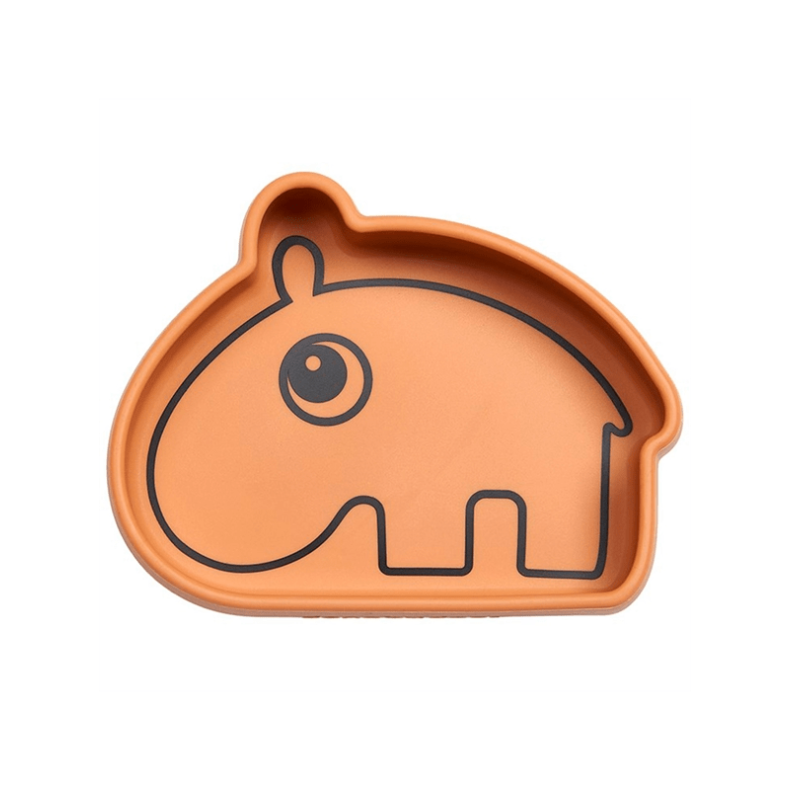 Done by Deer Silikone Sk�l Med Sugekop, Ozzo, Mustard - service og bestik - Legekammeraten.dk