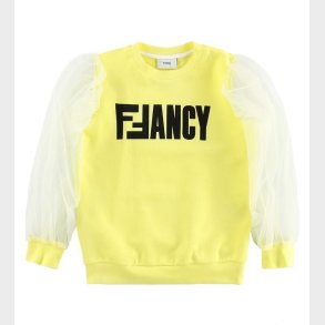 Fendi Kids Sweatshirt - Gul m. Tekst/Tyl