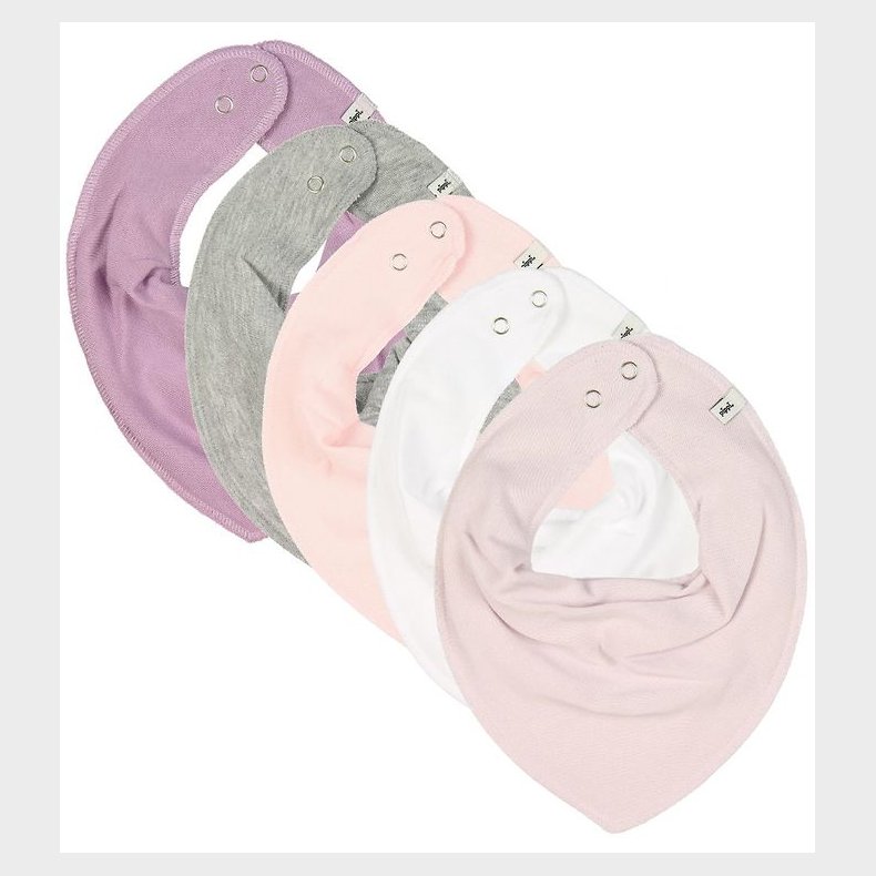 Pippi Savlesmk - Spids - 5-pak - Rosa/Lilla/Hvid/Grmeleret