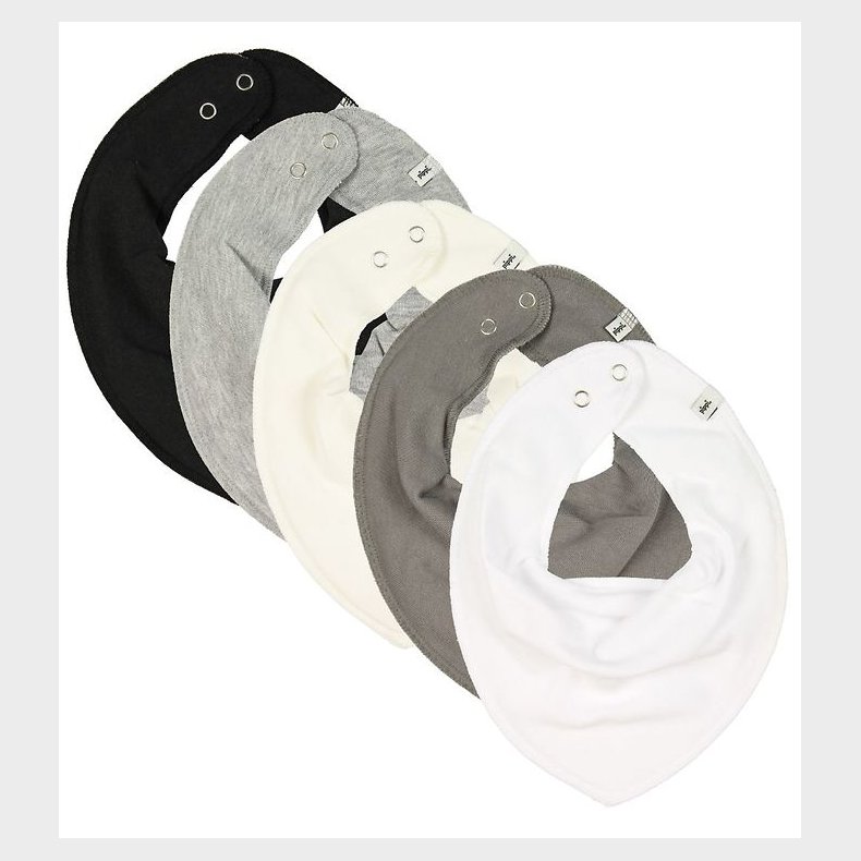 Pippi Savlesm�kke - Spids - 5-pak - Hvid/Gr�meleret/Sort