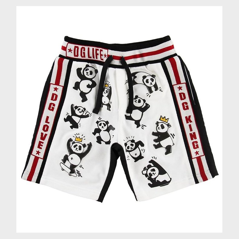Dolce & Gabbana Shorts - Sweat - Sort/Hvid m. Pandaer