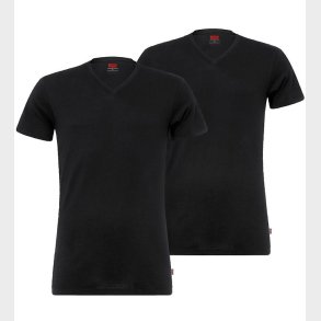 Levis T-shirt - 2-pak - V-Neck - Sort