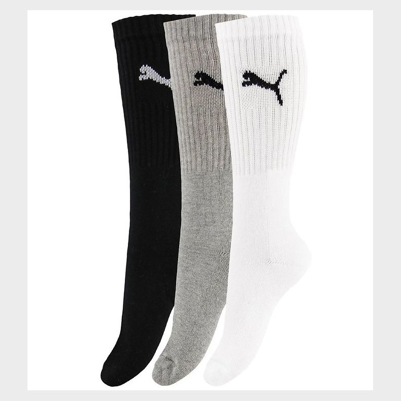 Puma Str�mper - 3-pak - Sport - Hvid/Gr�meleret/Sort