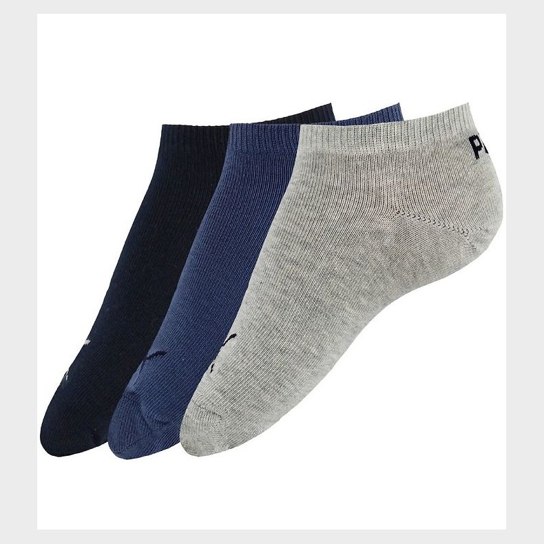 Puma Ankelstrmper - 3-pak - Sneaker Plain - Bl/Grmeleret/Navy