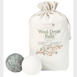 Cocoon Company Vaskebolde - Uld - 6-pak - Gr/Hvid