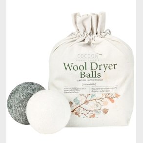 Cocoon Company Vaskebolde - Uld - 4-pak - Gr/Hvid