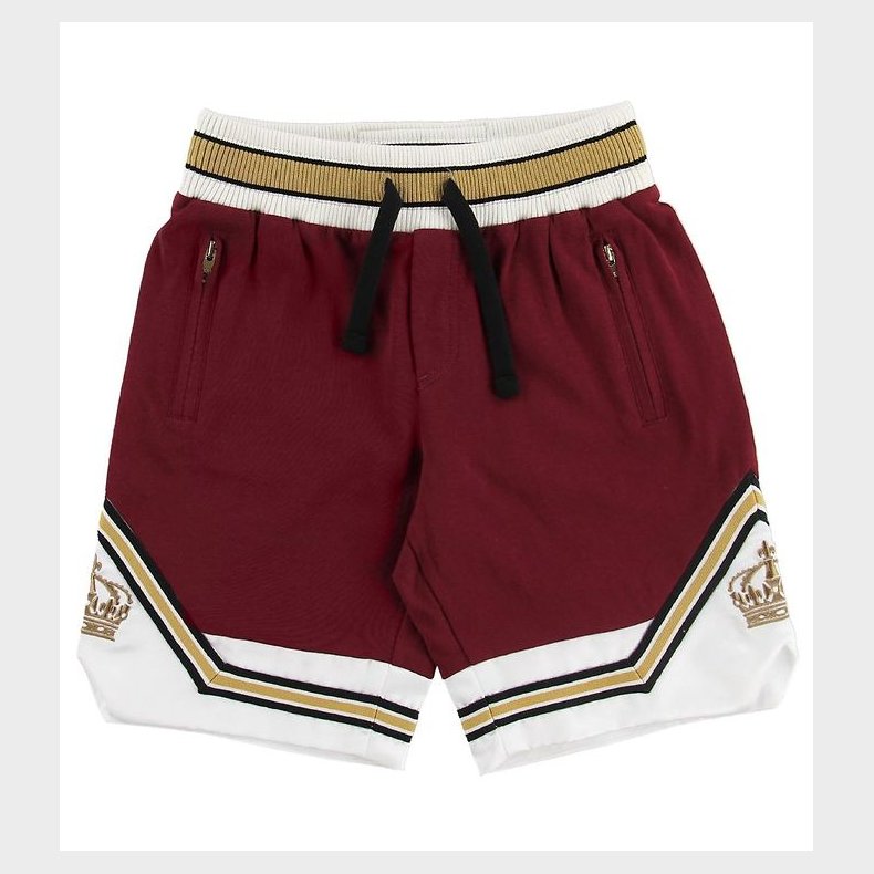 Dolce & Gabbana Shorts - Bordeaux m. Hvid/Guld
