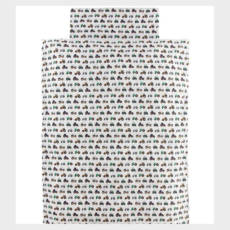 Nrgaard Madsens Sengetj - Baby - Hvid m. Traktorer