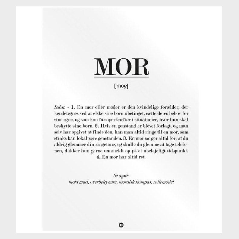 Citatplakat Plakat - B2 - Mor