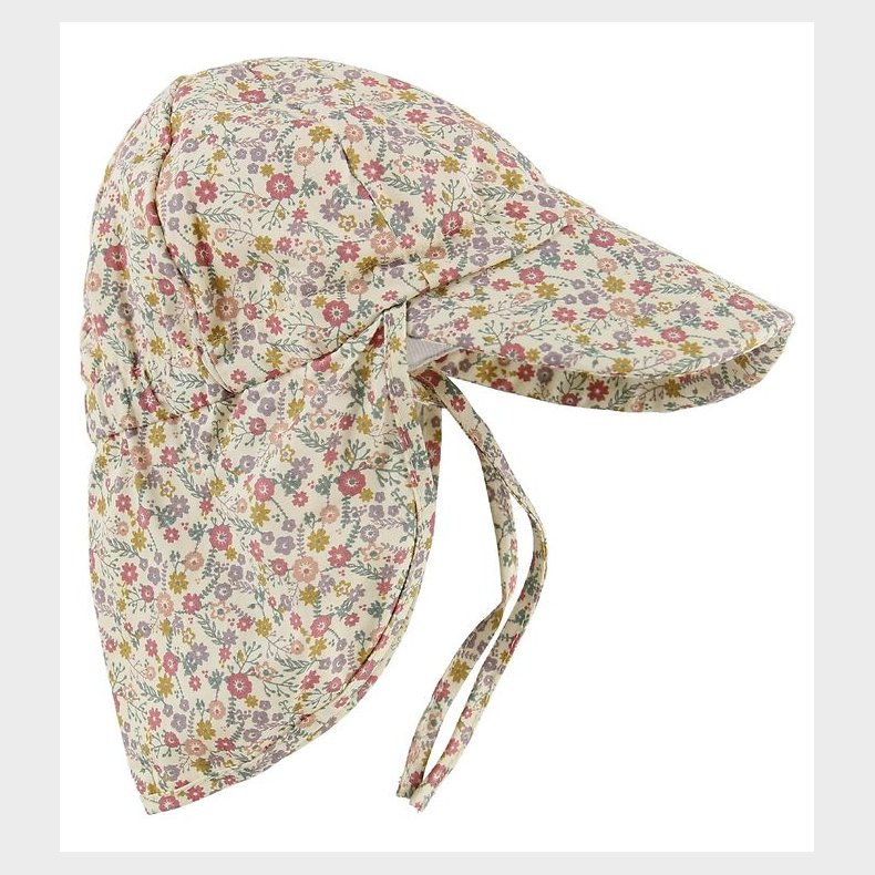 Melton Legion�rhat - UV30 - Creme m. Blomster