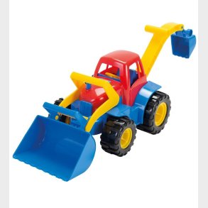 Dantoy Traktor m. Rendegraver - 27 cm - R�d/Bl�