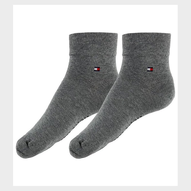 Tommy Hilfiger Strmper - 2-pak - Quarter - Grmeleret