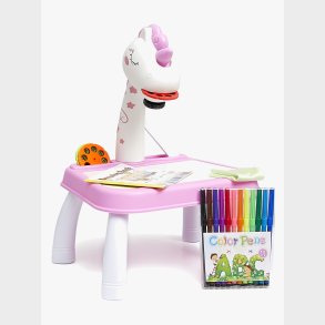 Fippla Tegnetavle med Projekt�r &  Lys, Pink