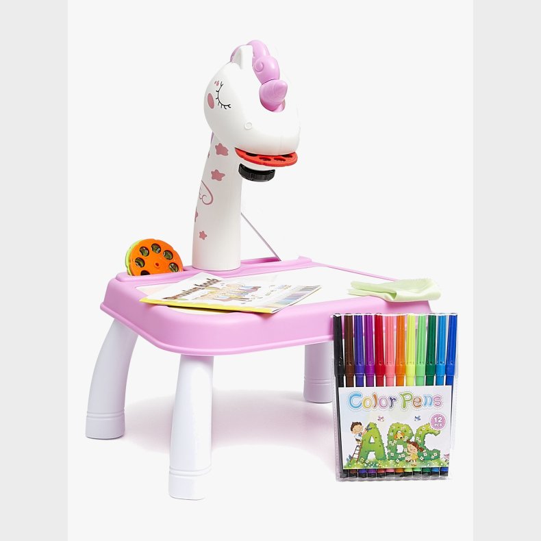 Fippla Tegnetavle med Projekt�r &  Lys, Pink