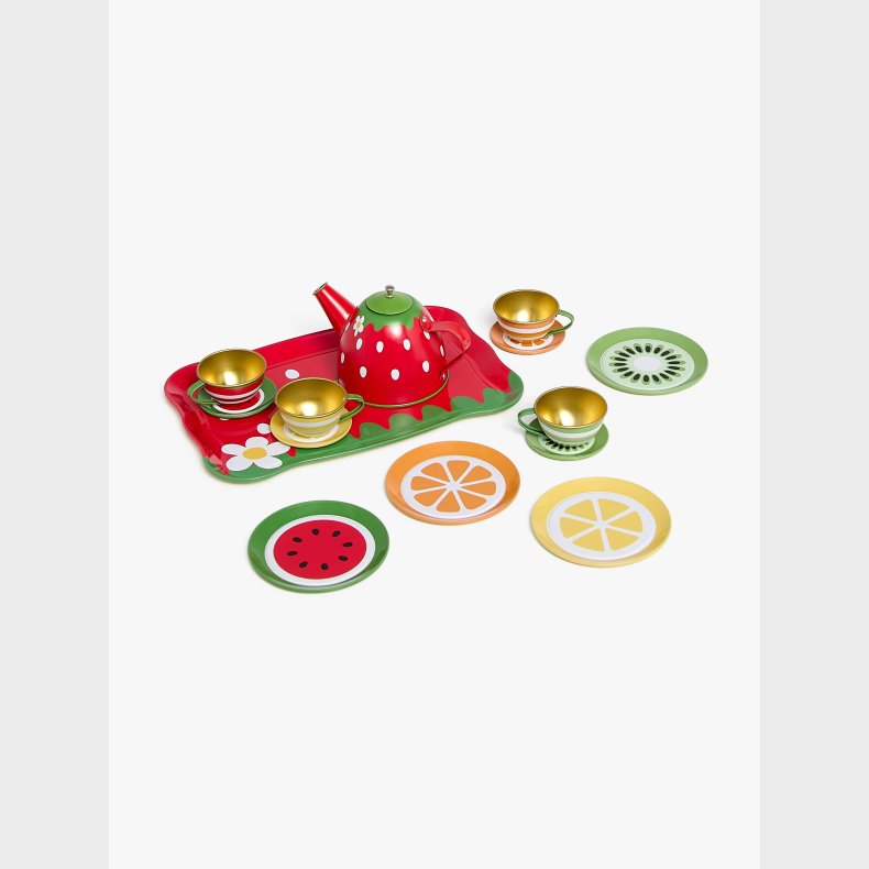 Cloudberry Castle Fruity Teservice Fremstillet Af Metal