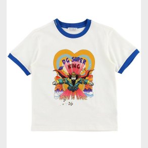 Dolce & Gabbana T-shirt - Superhero - Hvid m. Konge