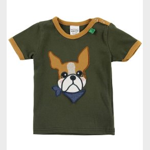 Freds World T-shirt - Armygrn m. Bulldog
