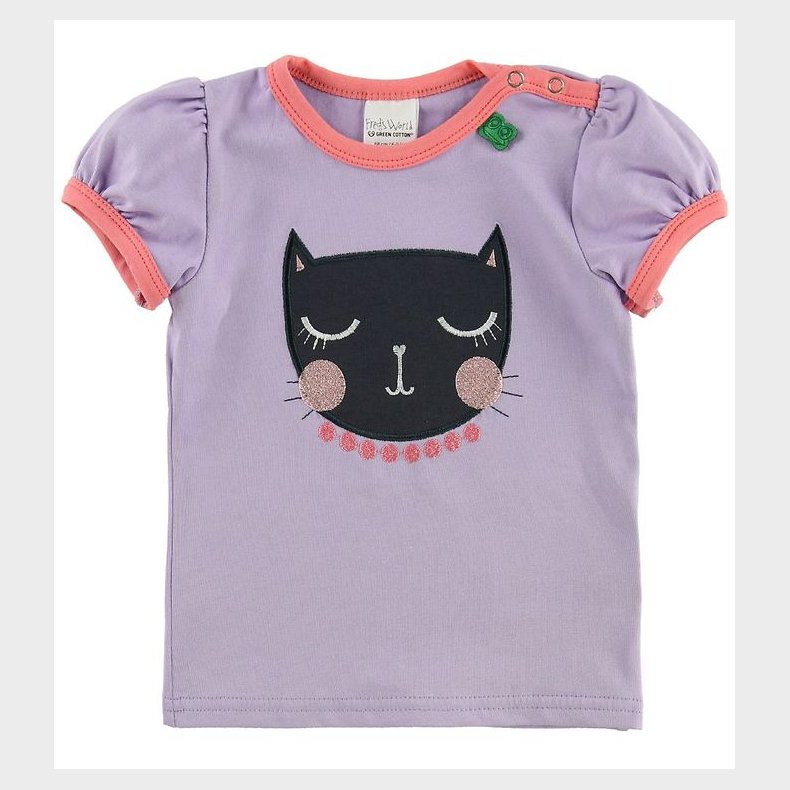 Freds World T-shirt - Lavendel m. Kat