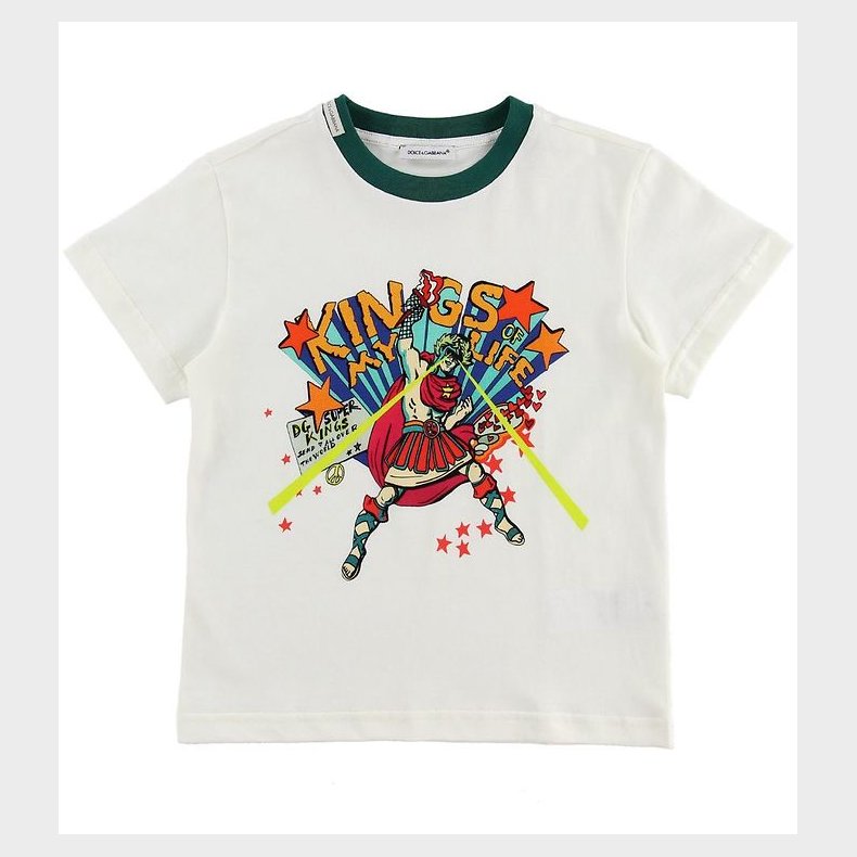 Dolce & Gabbana T-shirt - Superhero - Hvid
