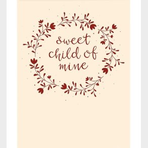 A Little Lovely Company Plakat - 50x70 cm - Sweet child