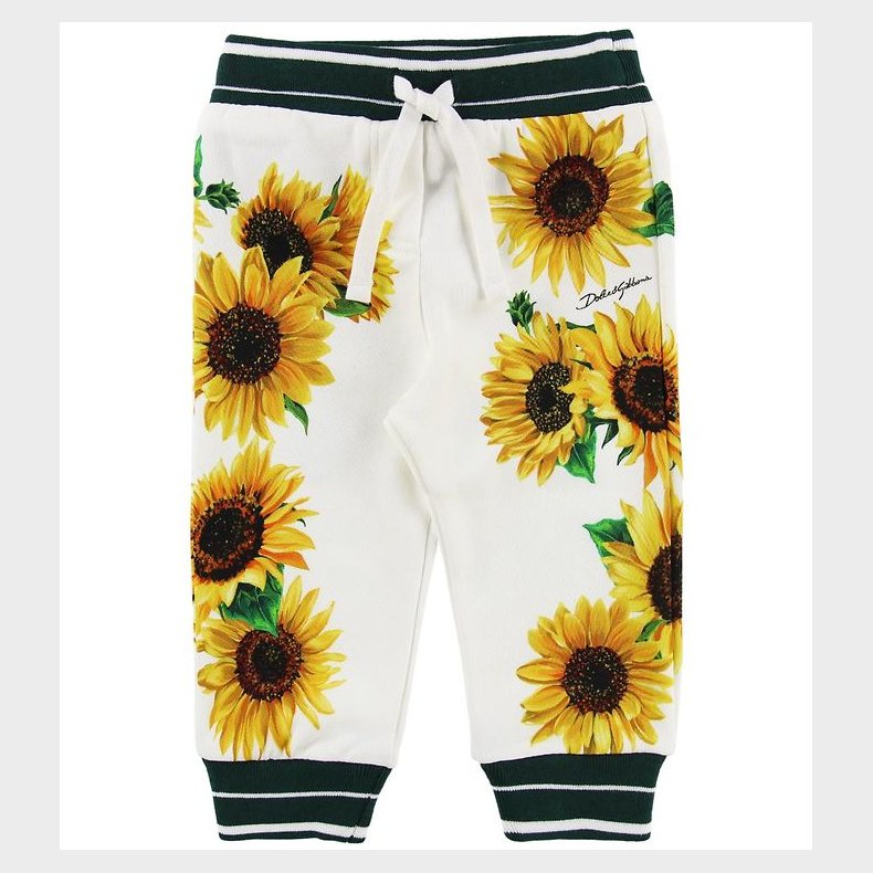 Dolce & Gabbana Sweatpants - Sunflower - Hvid/Mrkegrn