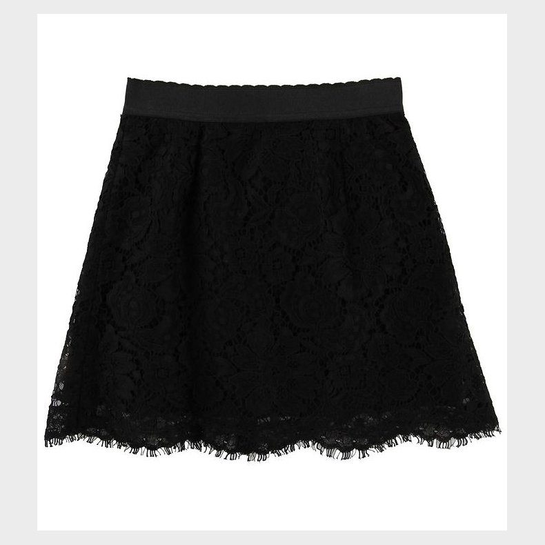 Dolce & Gabbana Nederdel - Animal - Sort m. Blonder