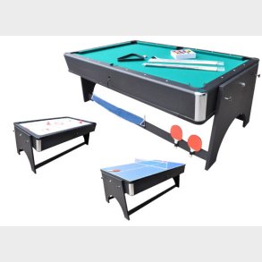 MegaLeg  4i1 multibord med Pool / Airhockey / Bordtennis / Spisebord