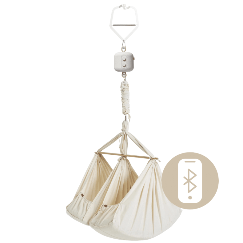 Tvillingeslyngevugge Basic med LeeLo vuggemotor &#038; karmbeslag &#8211; Membantu