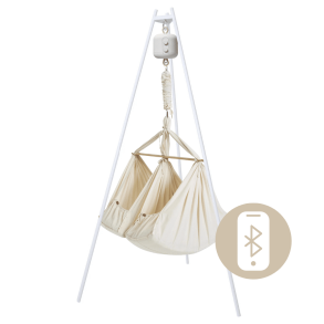 Tvillingeslyngevugge Basic med LeeLo vuggemotor og vuggestativ – Membantu