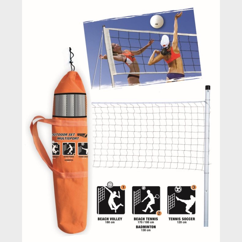 Multisport s�t (Volley, Beach Tennis, Badminton, tennis fodbold)