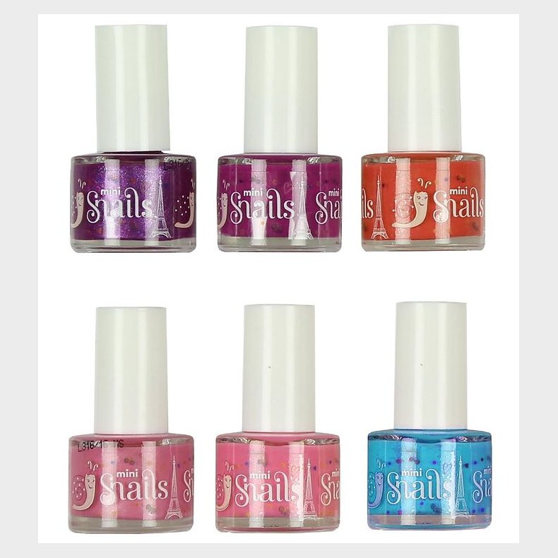 Snails Neglelak - 6-pak - Lilla/Rosa/Rd/Bl