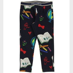 Dolce & Gabbana Leggings - Back To School - Navy m. Print