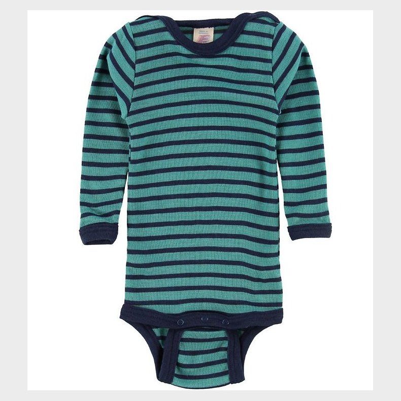 Engel Body l/ - Uld/Silke - Turkis/Navy