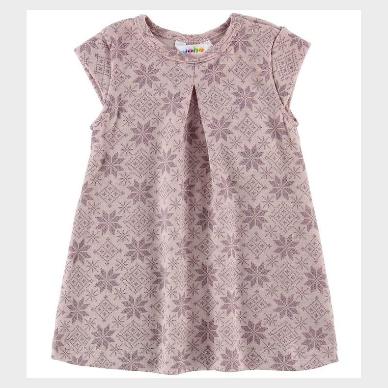 Joha Kjole - Uld - Rosa m. Stjerner