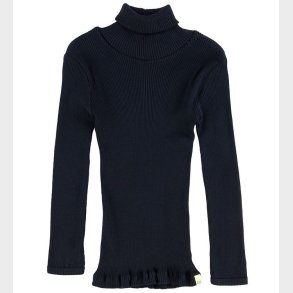 Minimalisma Bluse m. Krave - Bui - Silke/Bomuld - Dark Blue