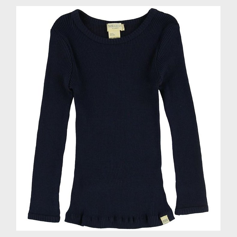Minimalisma Bluse - Bergen - Silke/Bomuld - Dark Blue