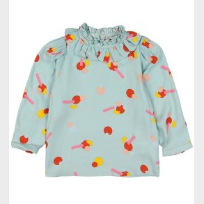 Stella McCartney Kids Bluse - Viskose - Mint m. Mnster