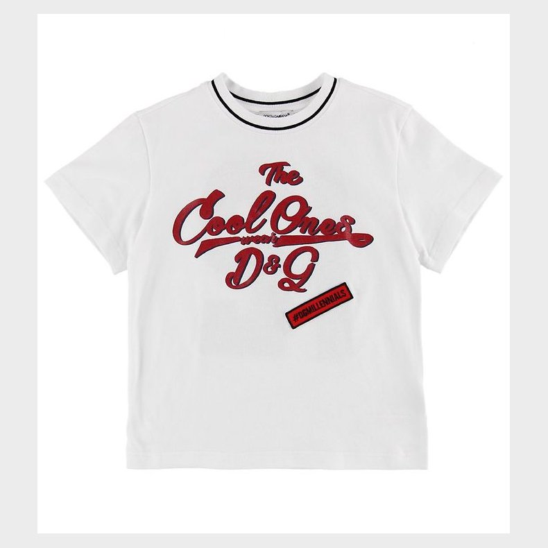 Dolce & Gabbana T-shirt - Millennials - Hvid m. Tekst